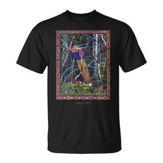 Occult Baba Yaga Russia Horror Gothic Grunge Satan Vintage Russia T-Shirt | Mazezy CA