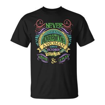 October Birthday Never Underestimate A Woman With A Prayer Unisex T-Shirt - Seseable