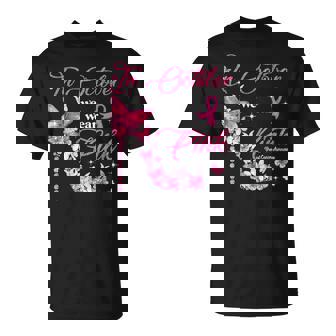 In October We Wear Pink Butterflies Breast Cancer Awareness T-Shirt
