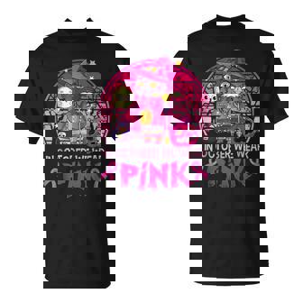 In October We Wear Pink Witch Cat Breast Cancer Awareness T-Shirt | Mazezy