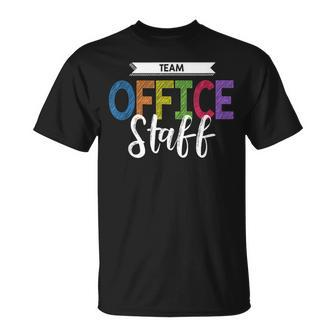 Office Staff Team Secretary Clerk School T-Shirt | Mazezy