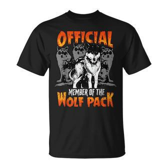 Official Member Of The Wolf Pack Vintage Grunge Halloween Gifts For Wolf Lovers Funny Gifts Unisex T-Shirt