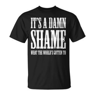 Oliver Anthony It's A Damn Shame What The Worlds Gotten To T-Shirt | Mazezy