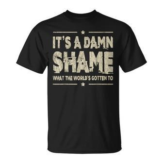Oliver Anthony It's A Damn Shame What The Worlds Gotten To T-Shirt | Mazezy