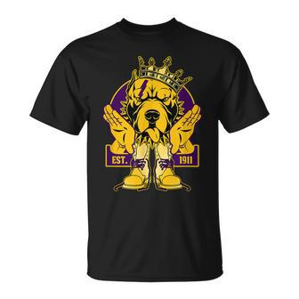 Omega 1911 Bulldog Crown Psi Hand Sign Army Boots Phi Unisex T-Shirt | Mazezy