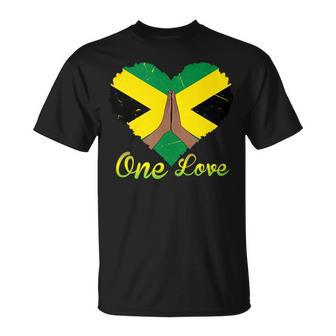 One Love Jamaican Heart Zen Meditation Pose Meditation Funny Gifts Unisex T-Shirt | Mazezy
