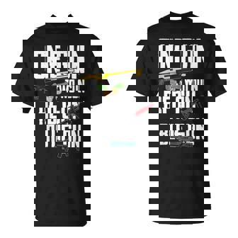 Oneguntwogunredgunbluegun Husband Funny Gun Lover Pun Unisex T-Shirt | Mazezy