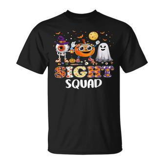 Optometrist Halloween Sight Squad Witch Pumpkin Optician T-Shirt | Mazezy