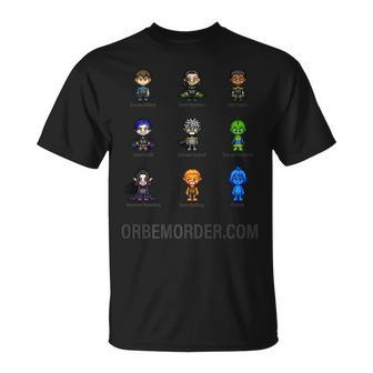 Orbem 8-Bit Characters Unisex T-Shirt | Mazezy