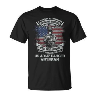 Own Forever The Title Us Army Ranger Veteran Patriotic Vet T-Shirt - Thegiftio UK