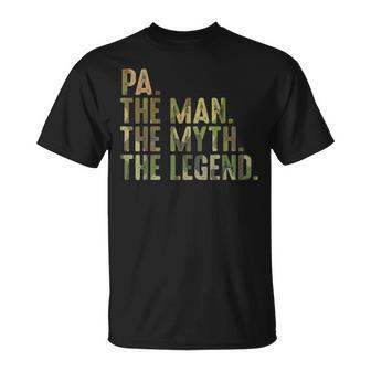 Pa From Grandchildren For Men Grandpa Pa Myth Legend Unisex T-Shirt | Mazezy