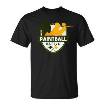 Paintball Player Battle Sport Paintballing Game Paintballer T-Shirt | Mazezy