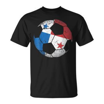 Panama Soccer Ball Flag Jersey Panama Football T-Shirt | Mazezy