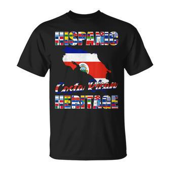 Hispanic Costa Rican Heritage Costa Rica Flag Pride T-Shirt | Mazezy CA