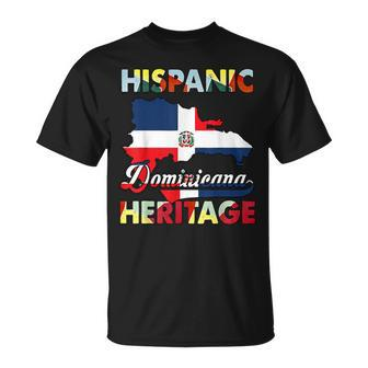 Hispanic Heritage Month Dominican Republic Flag Dominicana T-Shirt | Mazezy