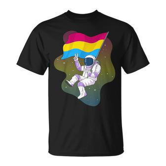 Pansexual Pride Pan Flag Space Astronaut Subtle Lgbtq Unisex T-Shirt | Mazezy