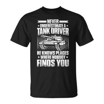Panzer Tanker Never Underestimate A Tank Driver Unisex T-Shirt - Seseable