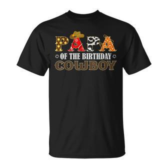 Papa 1St First Birthday Cowboy Western Rodeo Matching Family T-Shirt - Seseable