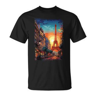 Paris Eiffel Tower I Love Paris Souvenir France Unisex T-Shirt - Monsterry CA