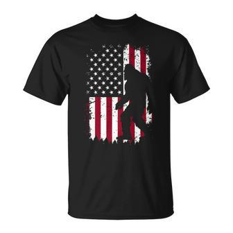 Patriotic Bigfoot Funny Usa 4Th Of July 2023 Men Women Kids   Unisex T-Shirt
