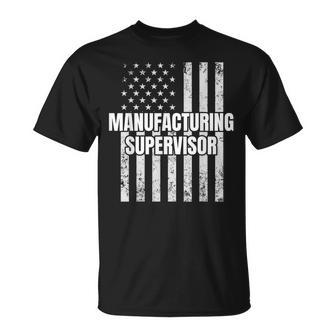 Patriotic Manufacturing Supervisor Occupation Usa Flag T-Shirt | Mazezy