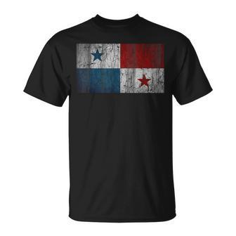 Patriotic Retro Flag Of Panama Distressed T-Shirt | Mazezy