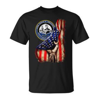 Patriotic Uss John F Kennedy Cvn79 American Flag T-shirt - Thegiftio UK