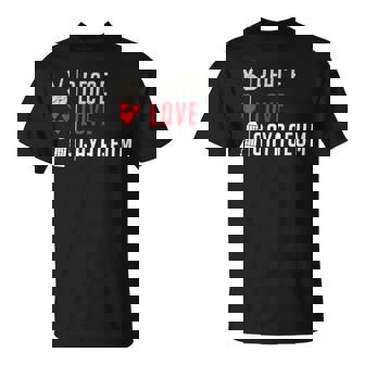 Peace Love Gayageum Instrument Korean Gayageum Players T-Shirt | Mazezy