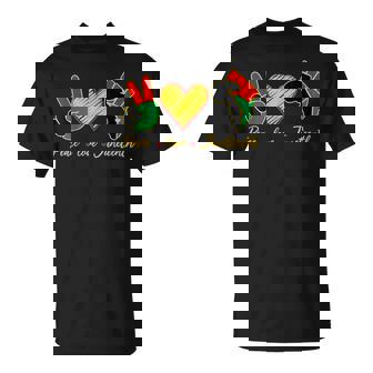 Peace Love Junenth Pride Black Girl Black Queen & King Pride Month Funny Designs Funny Gifts Unisex T-Shirt | Mazezy