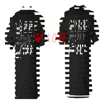 Peace Love Tiple Musical Instrument Tiple Player Tiple Lover T-Shirt | Mazezy