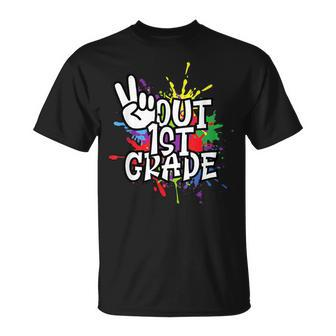 Peace Out First 1St Grade Class Of 2023 - Happy Last Day Unisex T-Shirt | Mazezy