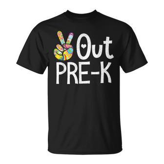 Peace Out Pre K Last Day Of School Pre K Graduate Unisex T-Shirt | Mazezy DE