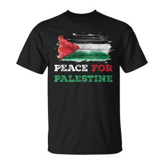 Peace For Palestine Palestine Flag T-Shirt - Monsterry