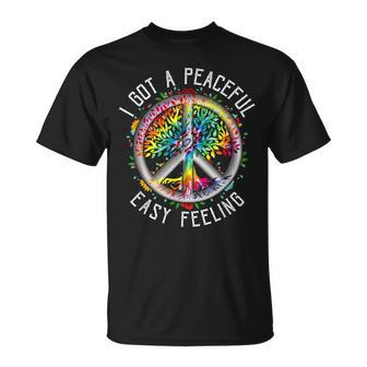 I Got Peaceful Easy-Feeling Tie Dye Hippie 1960S Peaceful T-Shirt - Seseable