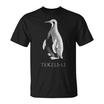 Penguin Tekelili Mountains Of Madness Cosmic Horror Fun Kid Penguin T-Shirt | Mazezy