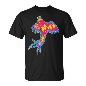 Phoenix In The Pansexual Pride Flag Colors Unisex T-Shirt | Mazezy