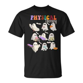 Physical Therapist Halloween Cute Ghost Physical Therapy Pt T-Shirt - Seseable