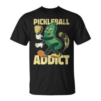 Pickleball Addict Sports Athlete Pickles Anime Kawaii Unisex T-Shirt | Mazezy