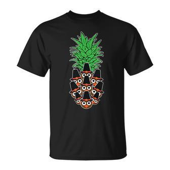 Pineapple Turkey Thanksgiving Day Funny Fall Autumn Hawaiian Unisex T-Shirt | Mazezy