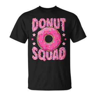 Pink Donut Squad Sprinkles Donut Lover Matching Donut Party T-Shirt | Mazezy
