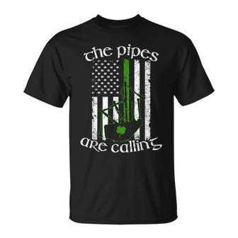 The Pipes Are Calling Bagpipe T-Shirt | Mazezy