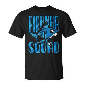 Piranha Squad Retro Lover Fish Piranhas Unisex T-Shirt - Seseable