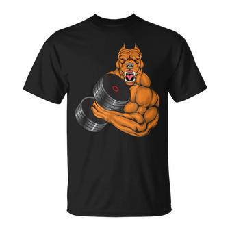 Pit Bull Gym Fitness Weightlifting Deadlift Bodybuilding T-Shirt | Mazezy