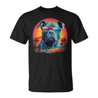 Pitbull Sunset Retro Pitties Dog Lover Owner T-Shirt