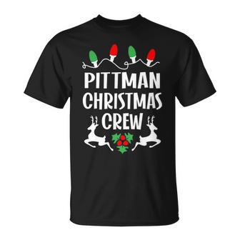 Pittman Name Gift Christmas Crew Pittman Unisex T-Shirt - Seseable