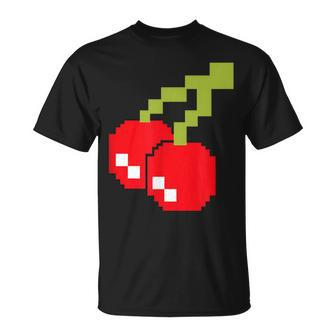 Pixel Cherries 80S Video Game Halloween Costume Easy Group T-Shirt - Seseable