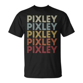 Pixley California Pixley Ca Retro Vintage Text T-Shirt | Mazezy