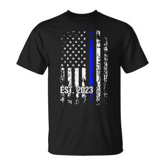 Police Graduation 2023 Back Print Police Academy 2023 Unisex T-Shirt | Mazezy