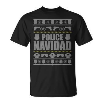 Police Navidad Cop Ugly Christmas Sweater T-Shirt - Monsterry