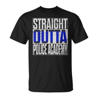 Police Officer Academy Graduation Straight Outta T-Shirt | Mazezy
